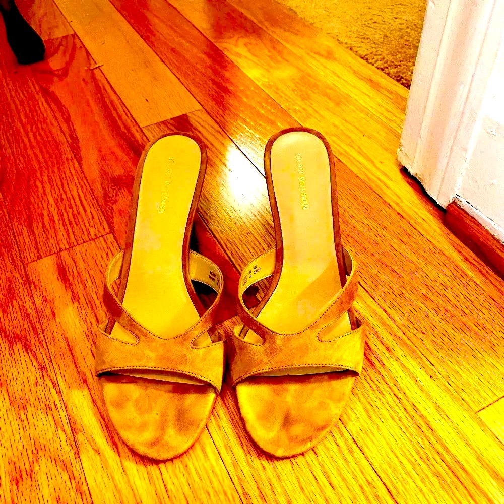 STUART WEITZMAN Mariposa suede stiletto sandal Sz 9